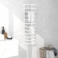 vidaXL Towel Rack White 9.4 x4.7 x37.8 Steel