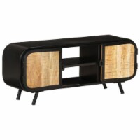 vidaXL TV Stand 43.3 x11.8 x17.7 Rough Mango Wood