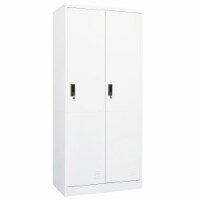 vidaXL Wardrobe White 31.5 x19.7 x70.9 Steel