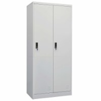 vidaXL Wardrobe Light Gray 31.5 x19.7 x70.9 Steel
