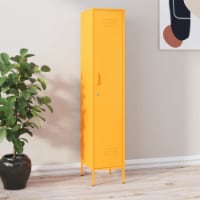 vidaXL Locker Cabinet Mustard Yellow 13.8 x18.1 x70.9 Steel