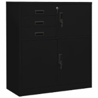 Vidaxl Office Cabinet Black 35.4 X15.7 X40.2 Steel