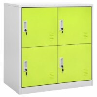 vidaXL Locker Cabinet Light Gray and Green 35.4 x17.7 x36.4 Steel