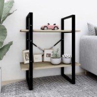 Vidaxl 2-Tier Book Cabinet Sonoma Oak 23.6 X11.8 X27.6 Chipboard