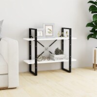 Vidaxl 2-Tier Book Cabinet White 31.5 X11.8 X27.6  Chipboard