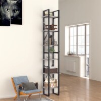 Vidaxl 6-Tier Book Cabinet Concrete Gray 15.7 X11.8 X82.7 Chipboard