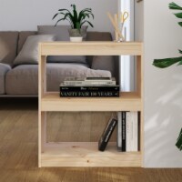 vidaXL Book Cabinet/Room Divider 23.6 x11.8 x28.1 Solid Wood Pine