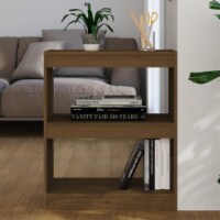 vidaXL Book Cabinet/Room Divider Honey Brown 23.6 x11.8 x28.1 Wood Pine