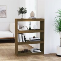 vidaXL Book Cabinet/Room Divider Honey Brown 31.5 x11.8 x40.7 Wood Pine