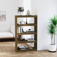 vidaXL Book Cabinet/Room Divider Honey Brown 31.5 x11.8 x53.3 Wood Pine