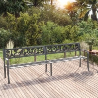 vidaXL Twin Patio Bench 96.9 Gray Steel