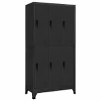 vidaXL Locker Cabinet Anthracite 35.4 x17.7 x70.9 Steel
