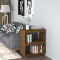 vidaXL Book Cabinet Honey Brown 23.6 x13.8 x28 Solid Wood Pine