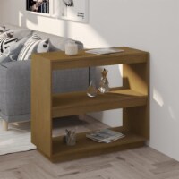 vidaXL Book Cabinet Honey Brown 31.5 x13.8 x28 Solid Wood Pine