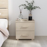 vidaXL Bedside Cabinet HAMAR Honey Brown 15.7 x13.8 x17.5 Solid Pinewood