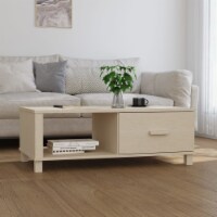 vidaXL Coffee Table HAMAR Honey Brown 39.4 x21.7 x13.8  Solid Wood Pine