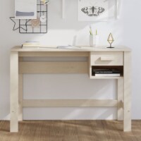 vidaXL Desk HAMAR Honey Brown 43.3 x15.7 x29.5  Solid Wood Pine