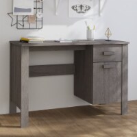 vidaXL Desk HAMAR Light Gray 44.5 x19.7 x29.5 Solid Wood Pine