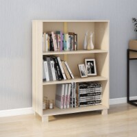 vidaXL Book Cabinet HAMAR Honey Brown 33.5 x13.8 x44.1 Solid Wood Pine