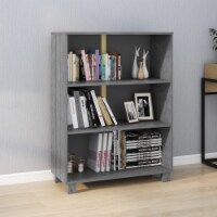 vidaXL Book Cabinet HAMAR Dark Gray 33.5 x13.8 x44.1 Solid Wood Pine