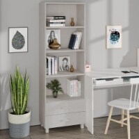 vidaXL Highboard HAMAR White 23.6 x13.8 x70.9 Solid Wood Pine