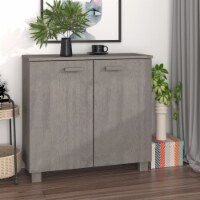 vidaXL Sideboard HAMAR Light Gray 33.5 x13.8 x31.5 Solid Wood Pine