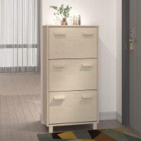 vidaXL Shoe Cabinet HAMAR Honey Brown 23.4 x13.8 x46.1 Solid Wood Pine