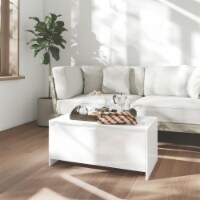 vidaXL Coffee Table High Gloss White 35.4 x19.7 x16.3  Engineered Wood