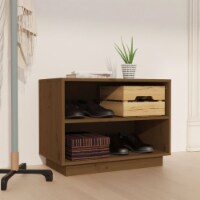 vidaXL Shoe Cabinet Honey Brown 23.6 x13.4 x17.7 Solid Wood Pine