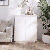vidaXL Sideboard White 23.6 x13.4 x29.5 Solid Wood Pine