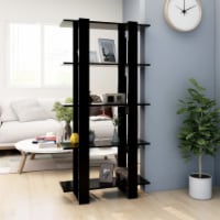vidaXL Book Cabinet/Room Divider Black 31.5 x11.8 x63  Engineered Wood