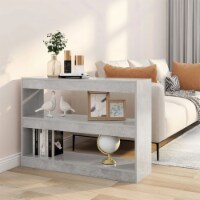vidaXL Book Cabinet/Room Divider Concrete Gray 39.4 x11.8 x28.3