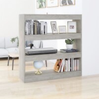 vidaXL Book Cabinet/Room Divider Concrete Gray 39.4 x11.8 x40.6