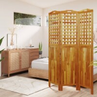vidaXL 3-Panel Room Divider 47.8 x0.8 x70.9 Solid Wood Acacia