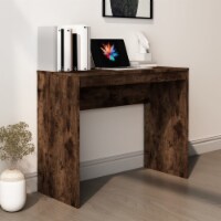 vidaXL Desk Smoked Oak 35.4 x15.7 x28.3 Engineered Wood