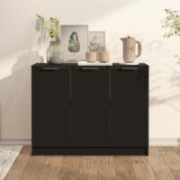 vidaXL Sideboard Black 35.6 x11.8 x27.6 Engineered Wood