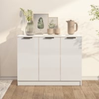 vidaXL Sideboard High Gloss White 35.6 x11.8 x27.6 Engineered Wood