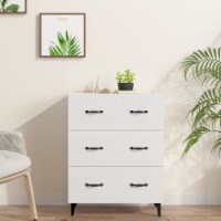 vidaXL Sideboard High Gloss White 27.4 x13.4 x35.4 Engineered Wood