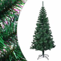 vidaXL Artificial Christmas Tree with Iridescent Tips Green 6 ft PVC