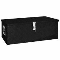 vidaXL Storage Box Black 31.5 x15.4 x11.8 Aluminum