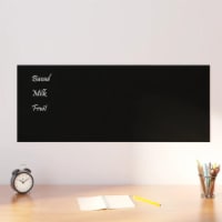 vidaXL Wall-mounted Magnetic Board Black 39.4 x15.7 Tempered Glass
