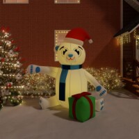 vidaXL Christmas Inflatable Teddy Bear LED 94.5