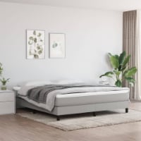 vidaXL Pocket Spring Bed Mattress Light Gray 59.8 x79.9 x7.9 Queen Fabric