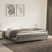 vidaXL Pocket Spring Bed Mattress Light Gray 59.8 x79.9 x7.9 Queen Velvet