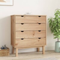vidaXL Drawer Cabinet OTTA 30.1 x15.6 x35.4 Solid Wood Pine