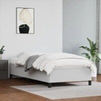 vidaXL Bed Frame White 39.4 x79.9  Twin XL Faux Leather