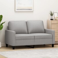 vidaXL 2-Seater Sofa Light Gray 47.2 Fabric