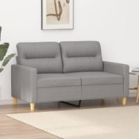 vidaXL 2-Seater Sofa Light Gray 47.2 Fabric