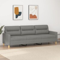vidaXL 3-Seater Sofa Dark Gray 82.7 Fabric