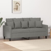 vidaXL 2-Seater Sofa Dark Gray 55.1 Fabric